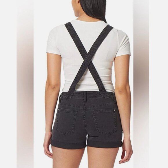 Wallflower Denim Stretch Shorts Overalls - Picture 4 of 7